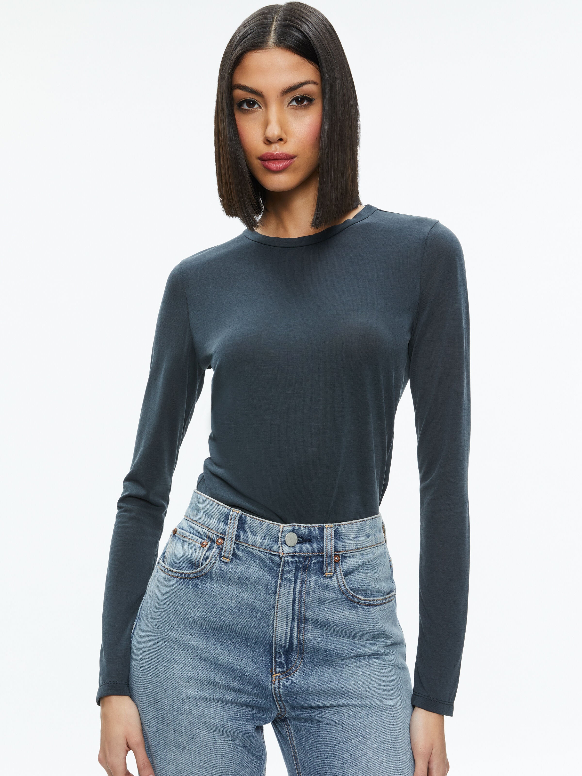 FITTED JERSEY TEE-ALICE + OLIVIA