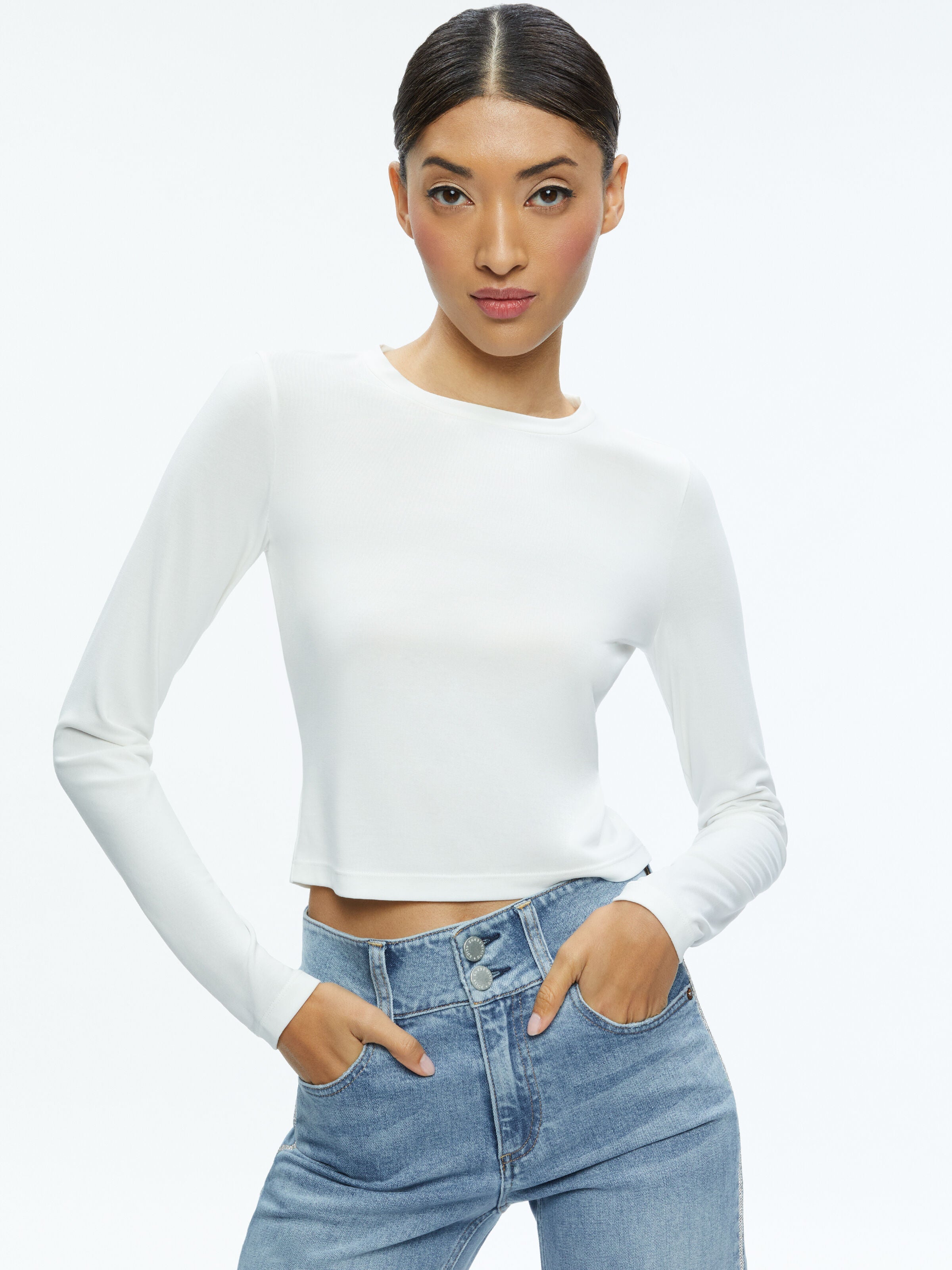 FITTED JERSEY TEE-ALICE + OLIVIA