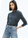 KIRK WRAP FRONT HOODIE-ALICE + OLIVIA