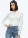 KIRK WRAP FRONT HOODIE-ALICE + OLIVIA