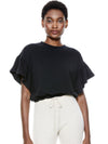 JOLINE RUFFLE SLEEVE CROPPED PULLOVER-ALICE + OLIVIA