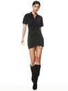 MARSHA RUCHED POLO MINI DRESS-ALICE + OLIVIA