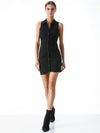 MARSHA SLEEVELESS RUCHED POLO MINI DRESS-ALICE + OLIVIA