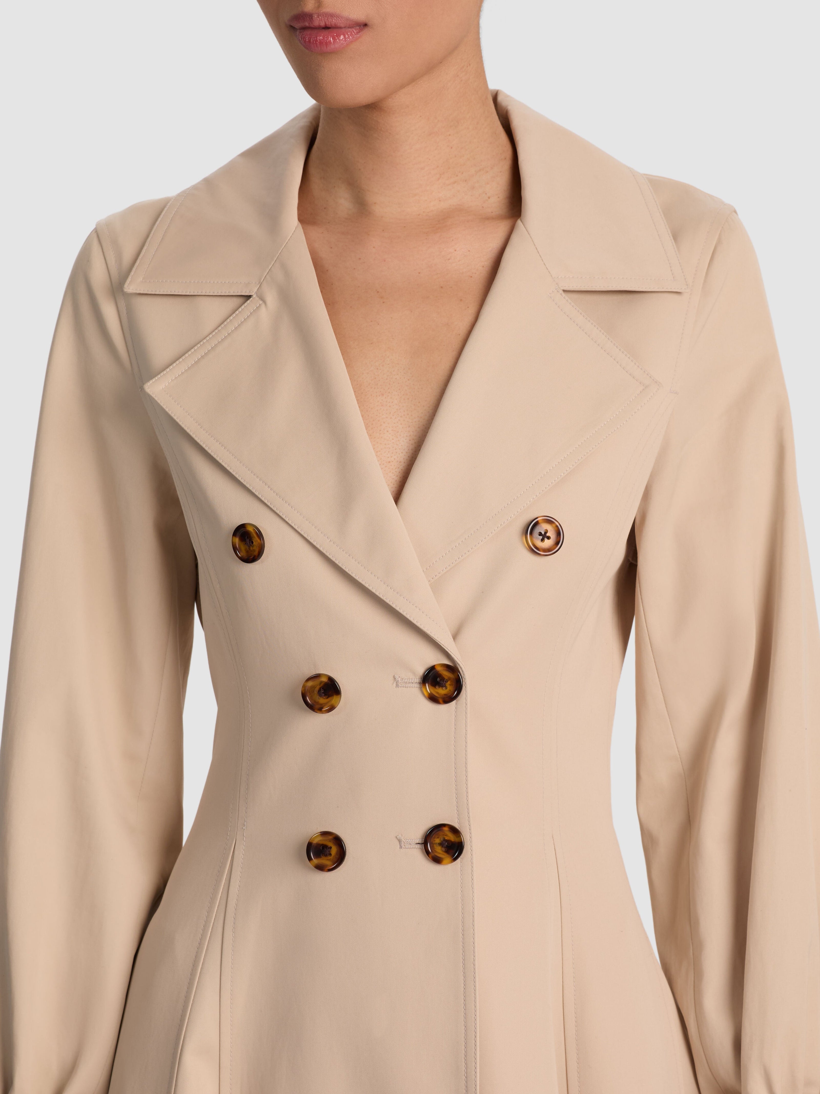 ELLIE TRENCH COAT-LATTE-ALICE + OLIVIA