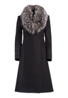 VANCE FLARE COAT WITH FUR COLLAR-ALICE + OLIVIA