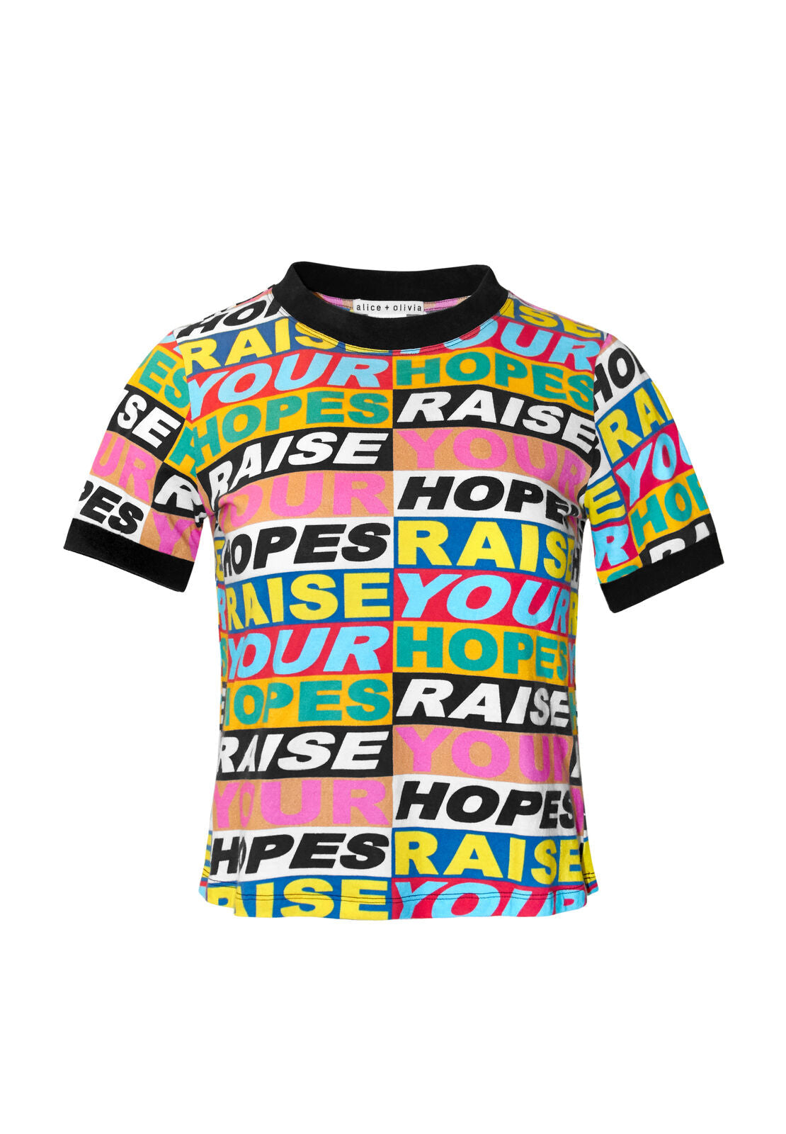 RYLYN SLIM RINGER TEE-ALICE + OLIVIA