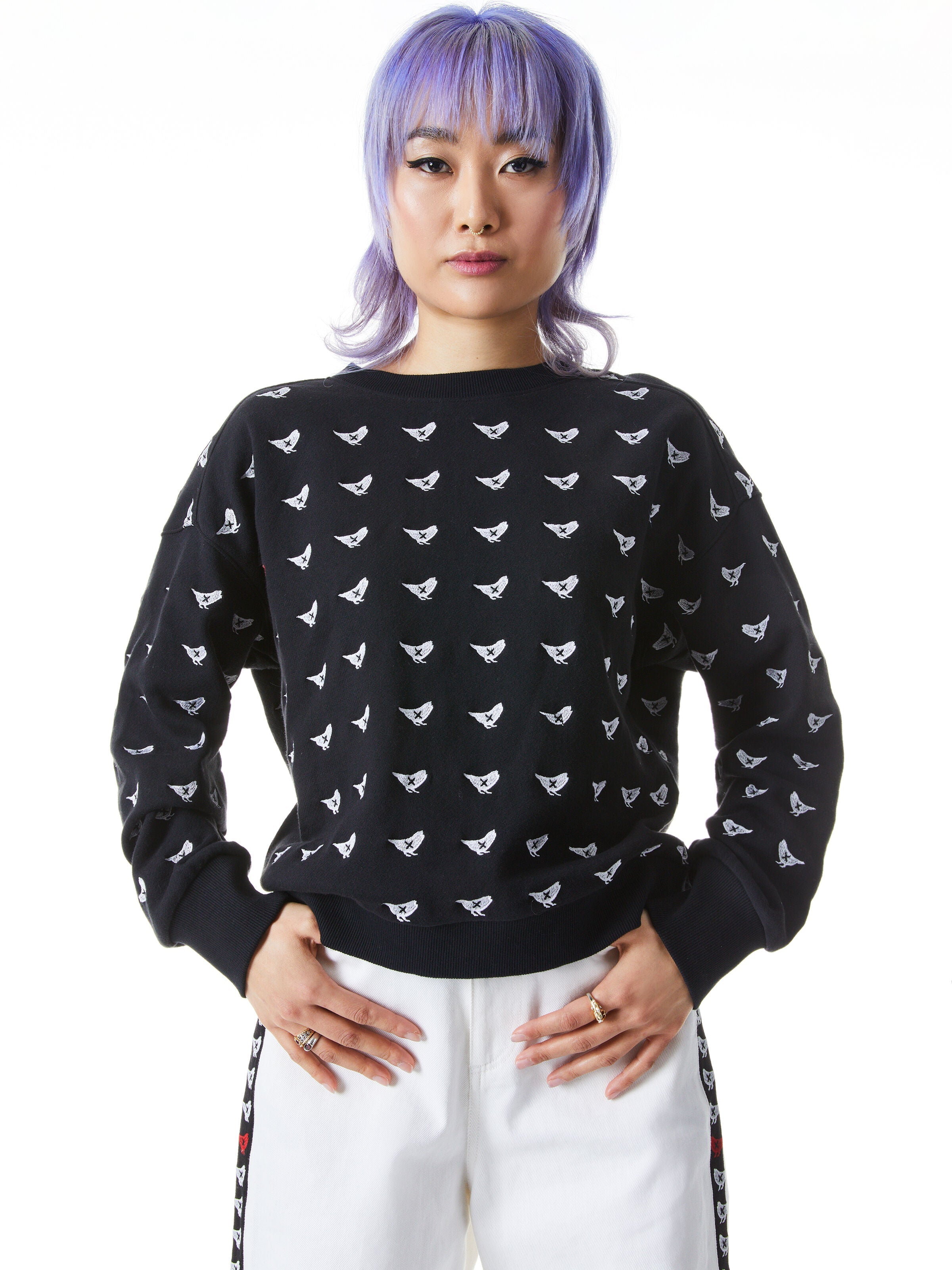 A+O X OVERT NATALIE BOXY SWEATSHIRT-ALICE + OLIVIA