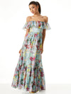 A+O X LOLA SCHNABEL TEMPIE RUFFLE OFF SHOULDER MAXI DRESS-ALICE + OLIVIA