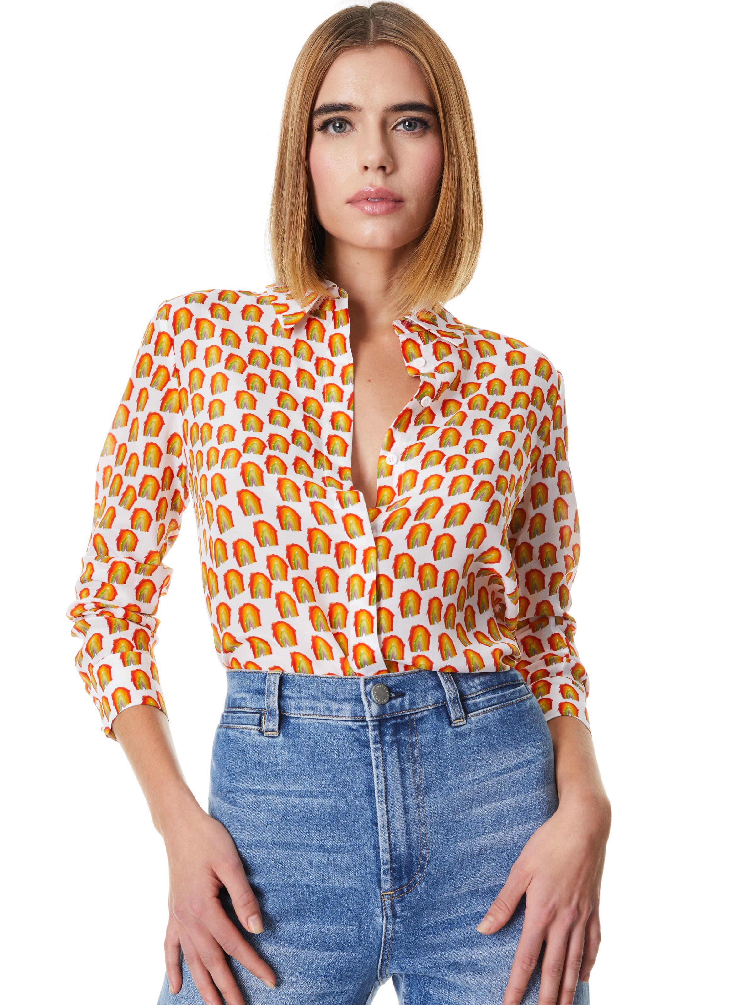 WILLA SILK BLOUSE-ALICE + OLIVIA