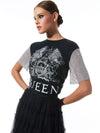 TARI CHAINMAIL SLEEVE TEE-ALICE + OLIVIA