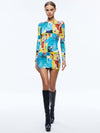 A+O X BASQUIAT DELORA MINI DRESS-ALICE + OLIVIA