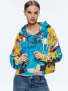 A+O X BASQUIAT SUNNY CROPPED HOODIE-ALICE + OLIVIA