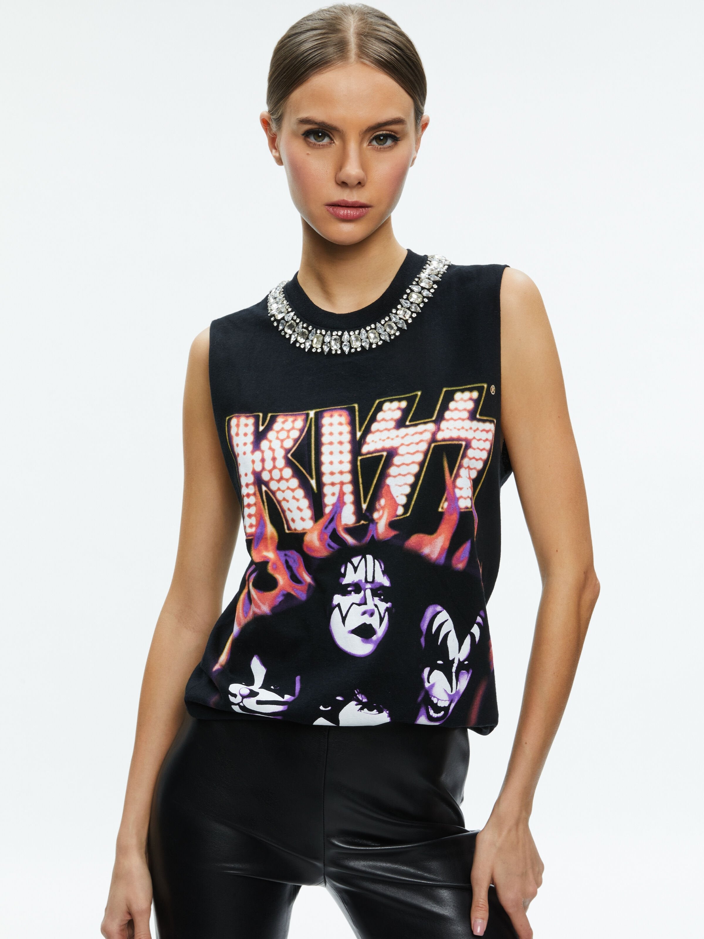 MILLER EMBELLISHED MUSCLE TANK-ALICE + OLIVIA
