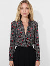 A+O X THE BEATLES WILLA PLACKET TOP-ALICE + OLIVIA