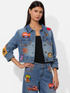 A+O X BRONCO JEFF DENIM JACKET-ALICE + OLIVIA