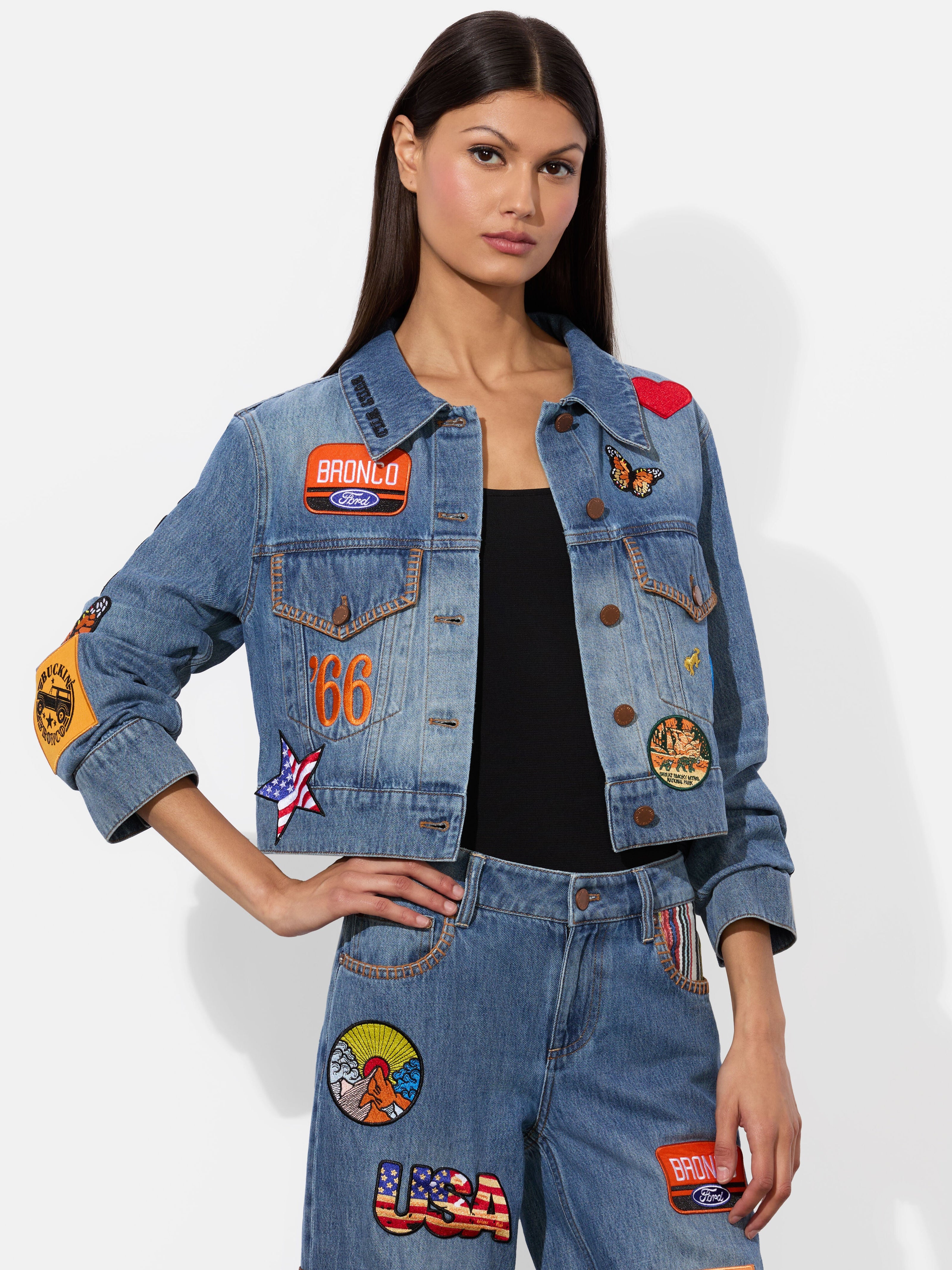 A+O X BRONCO JEFF DENIM JACKET-ALICE + OLIVIA