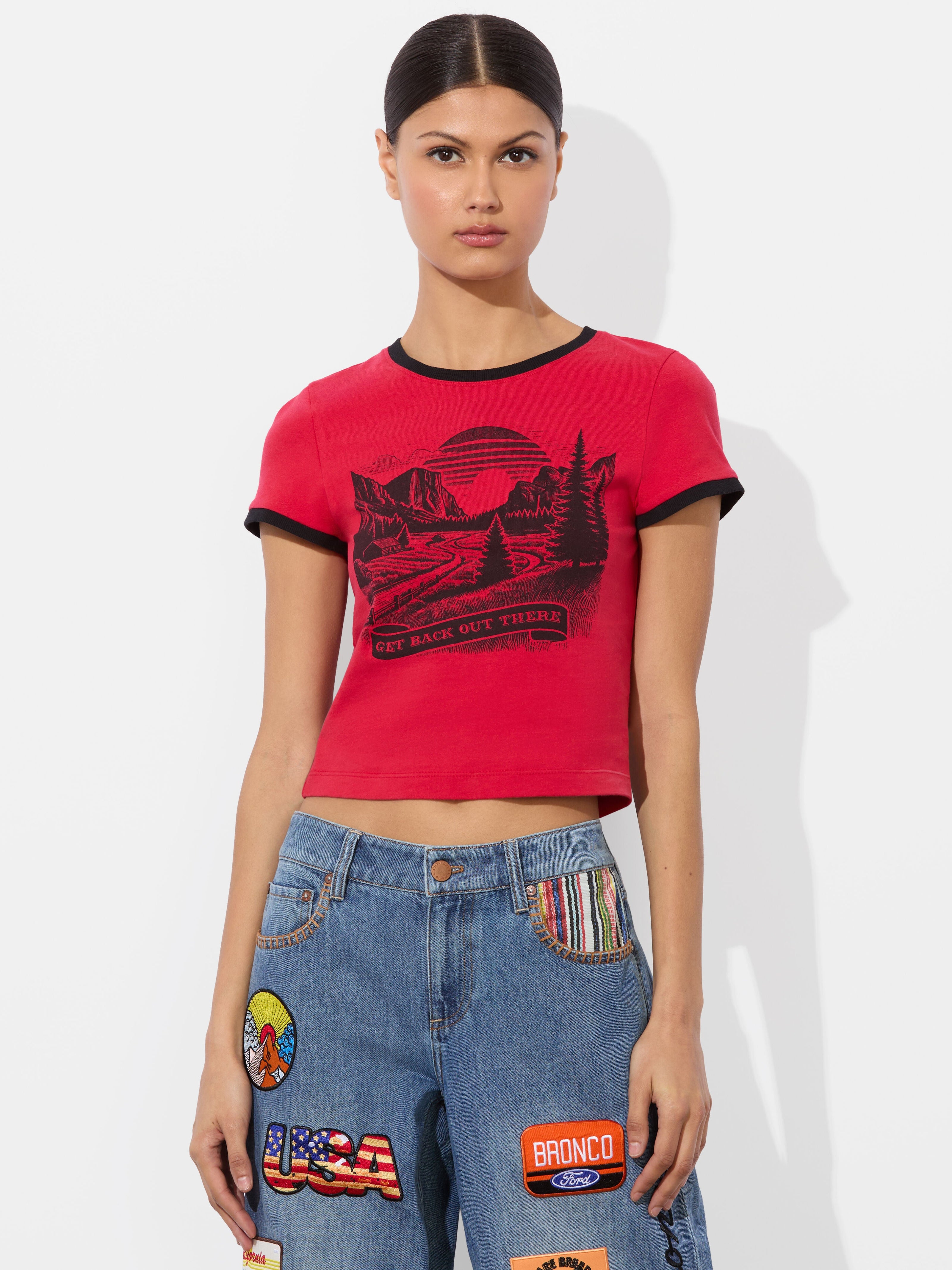 A+O X BRONCO X ONIE BABY TEE-ALICE + OLIVIA