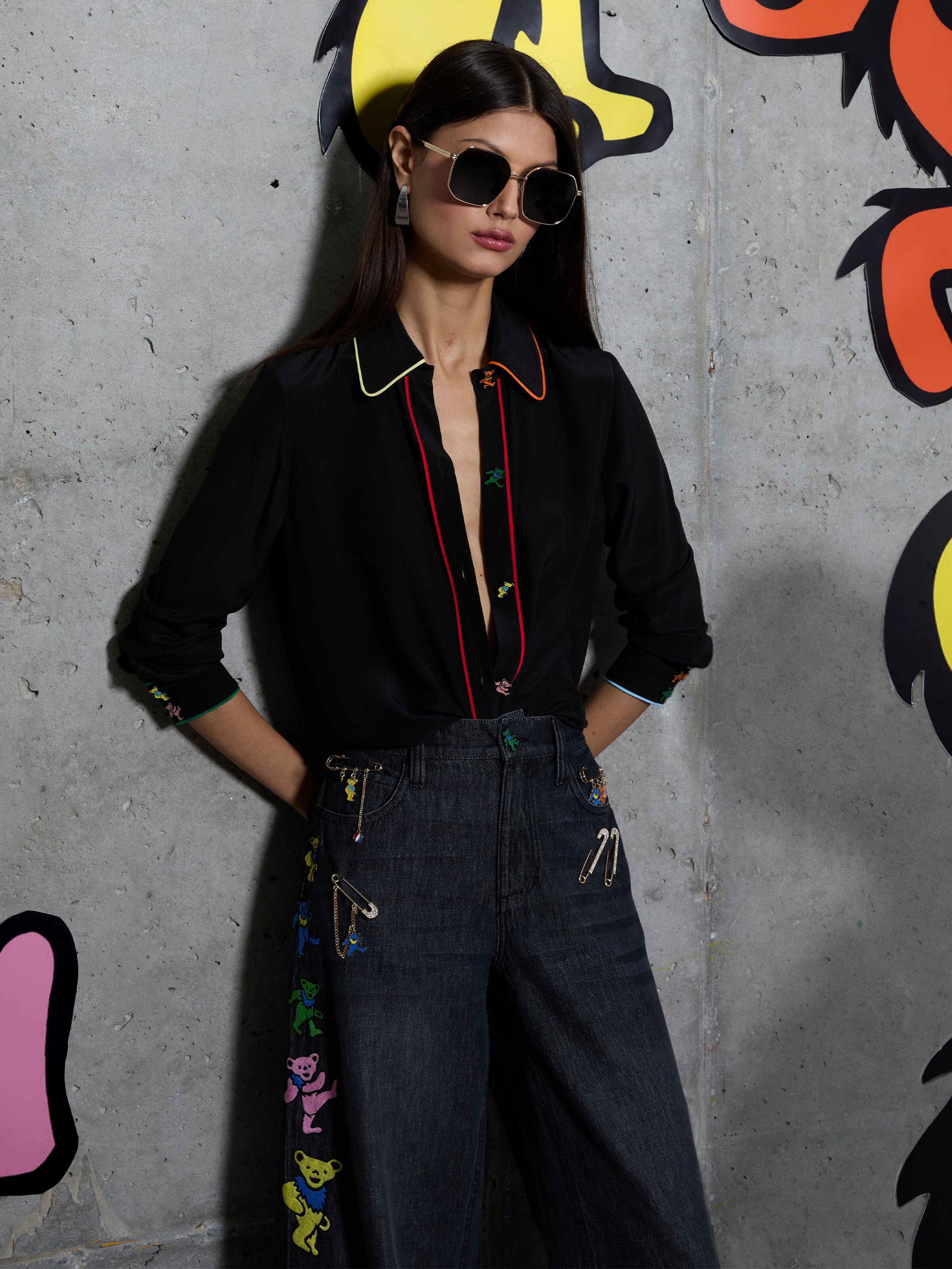 A+O X GRATEFUL DEAD WILLA BLOUSE