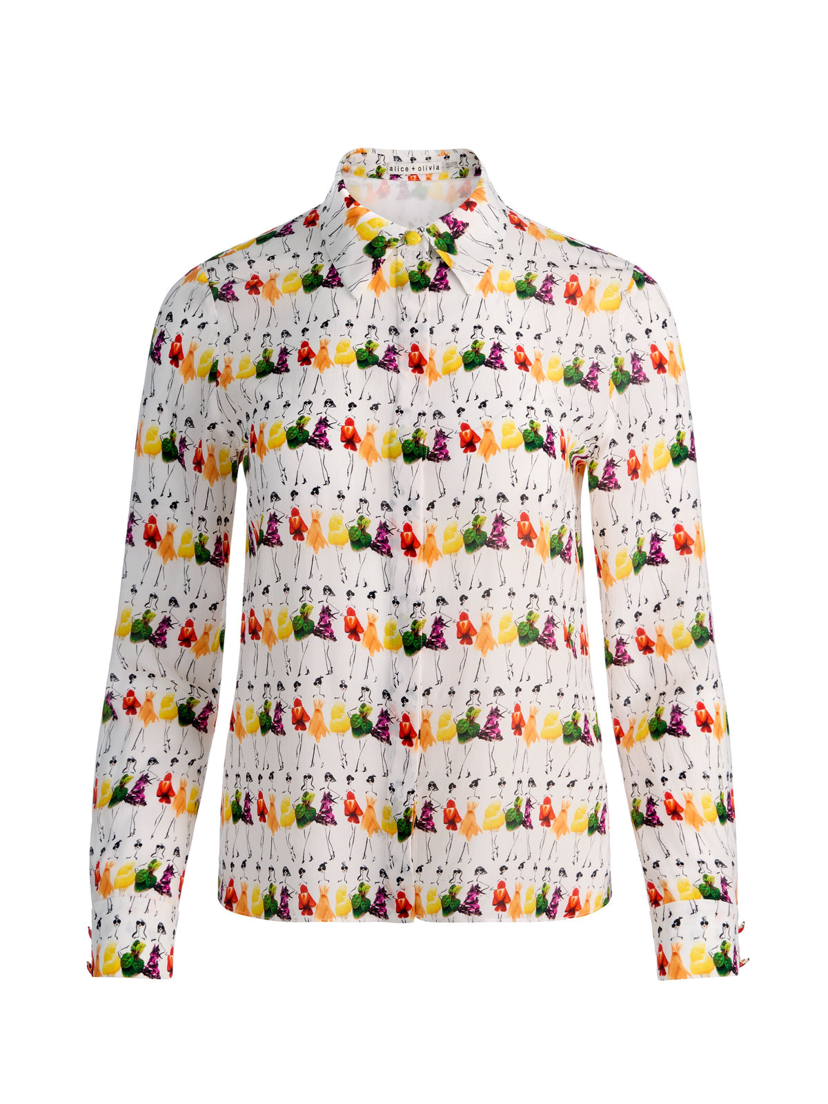 A+O X GRETCHEN ROEHRS WILLA SILK BLOUSE-ALICE + OLIVIA