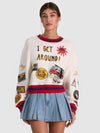 RUSSELL EMBROIDERED CREWNECK SWEATSHIRT-ALICE + OLIVIA