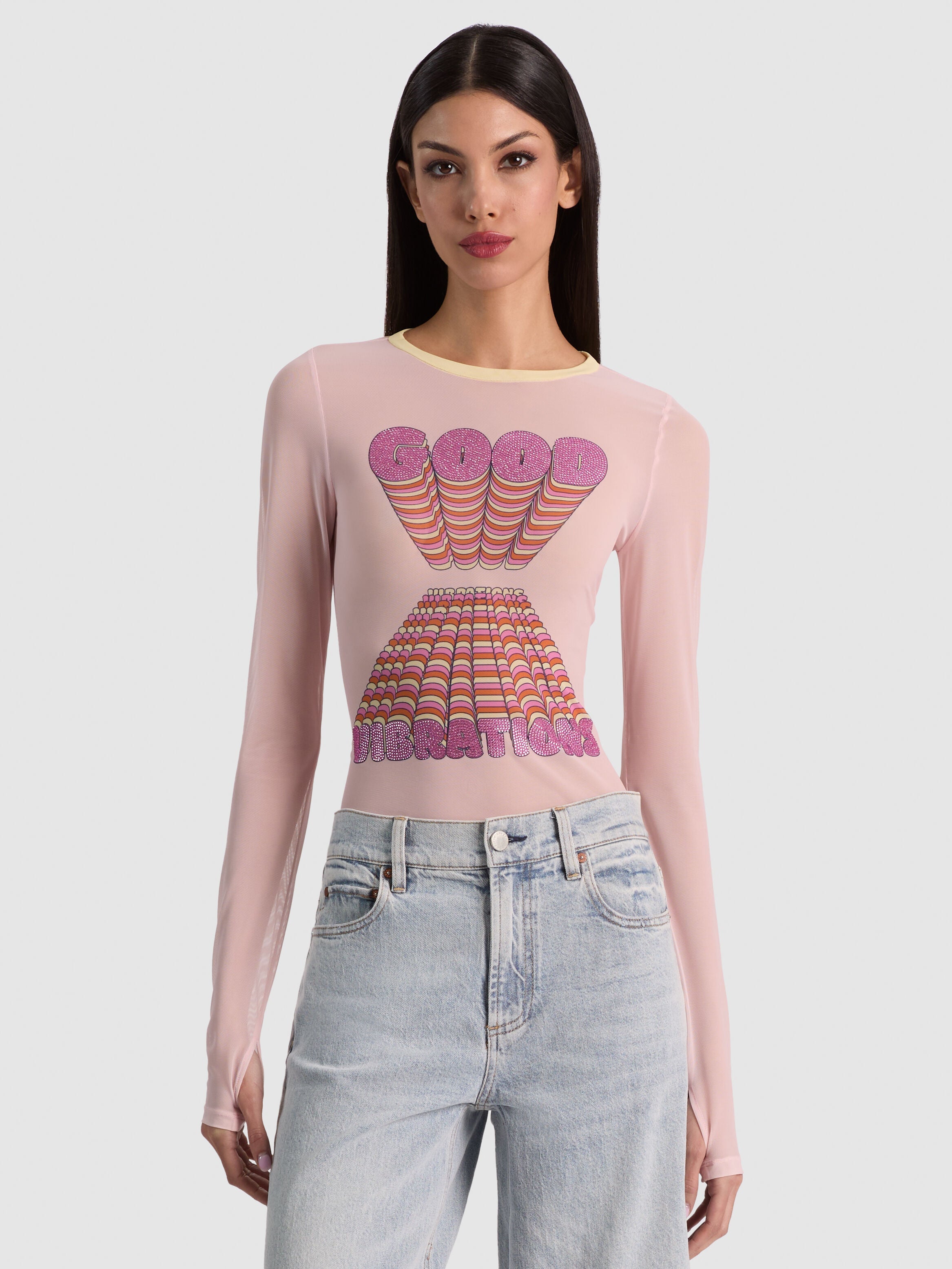 DELAINA EMBELLISHED TOP-ALICE + OLIVIA