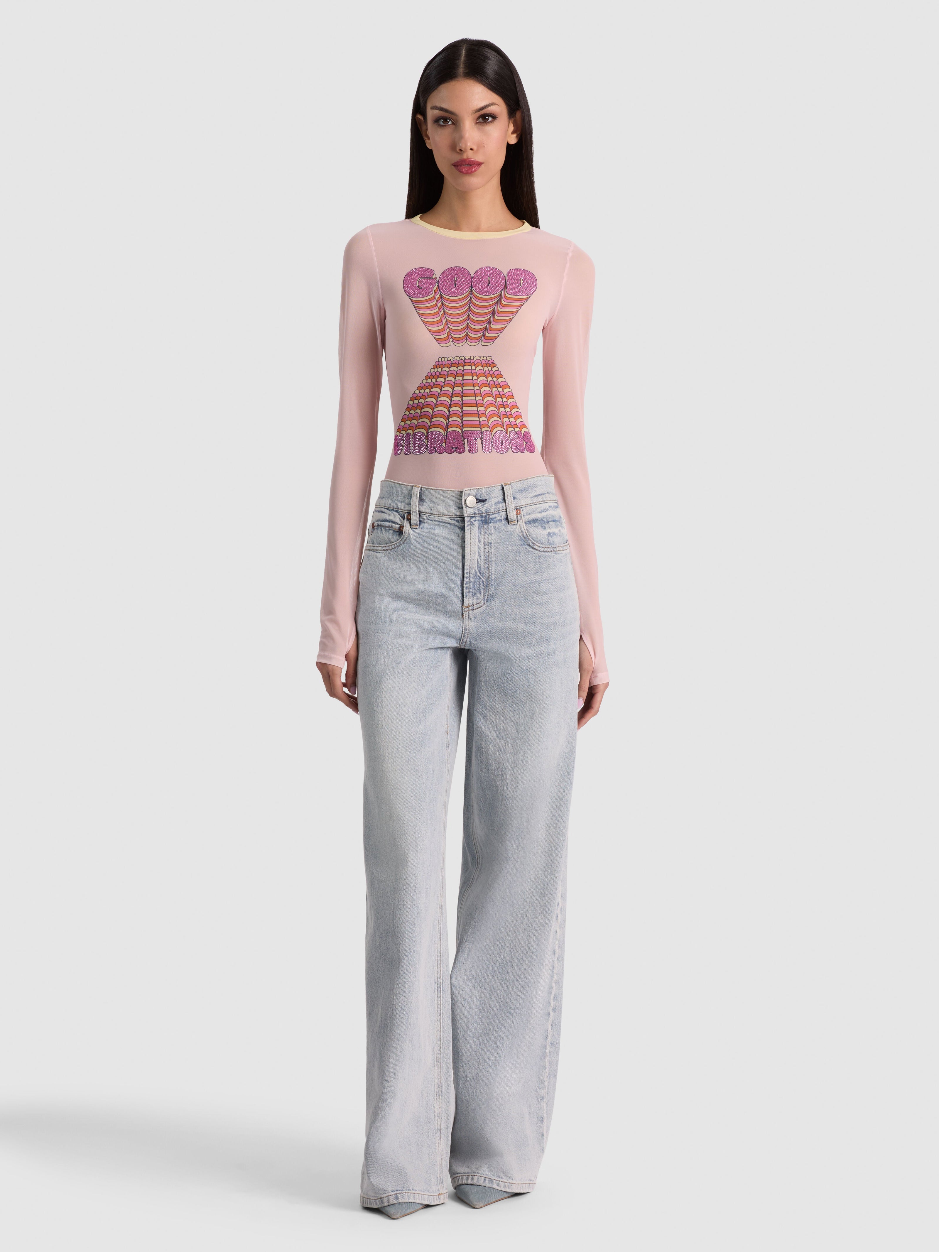 DELAINA EMBELLISHED TOP - GOOD VIBRATIONS