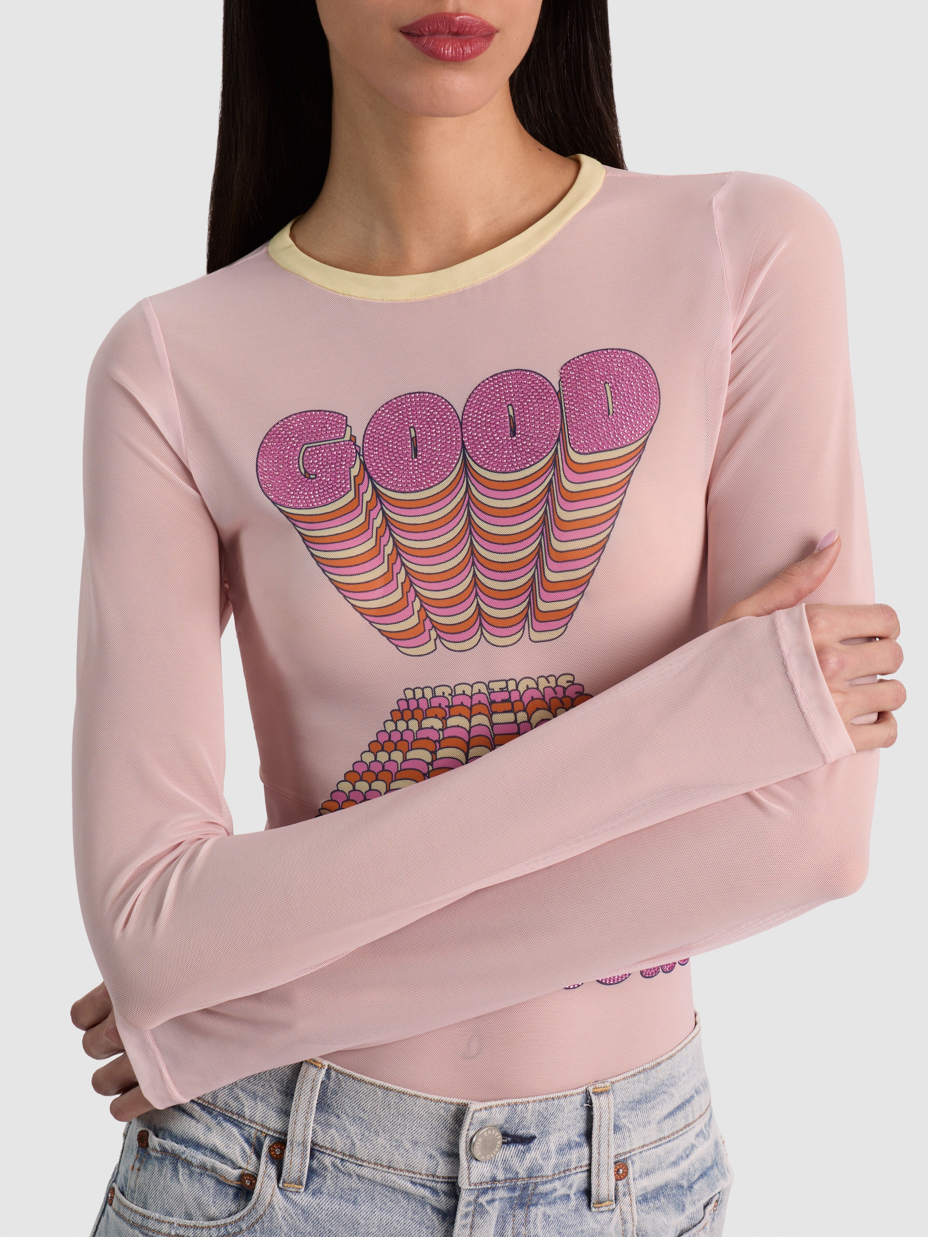 DELAINA EMBELLISHED TOP-ALICE + OLIVIA