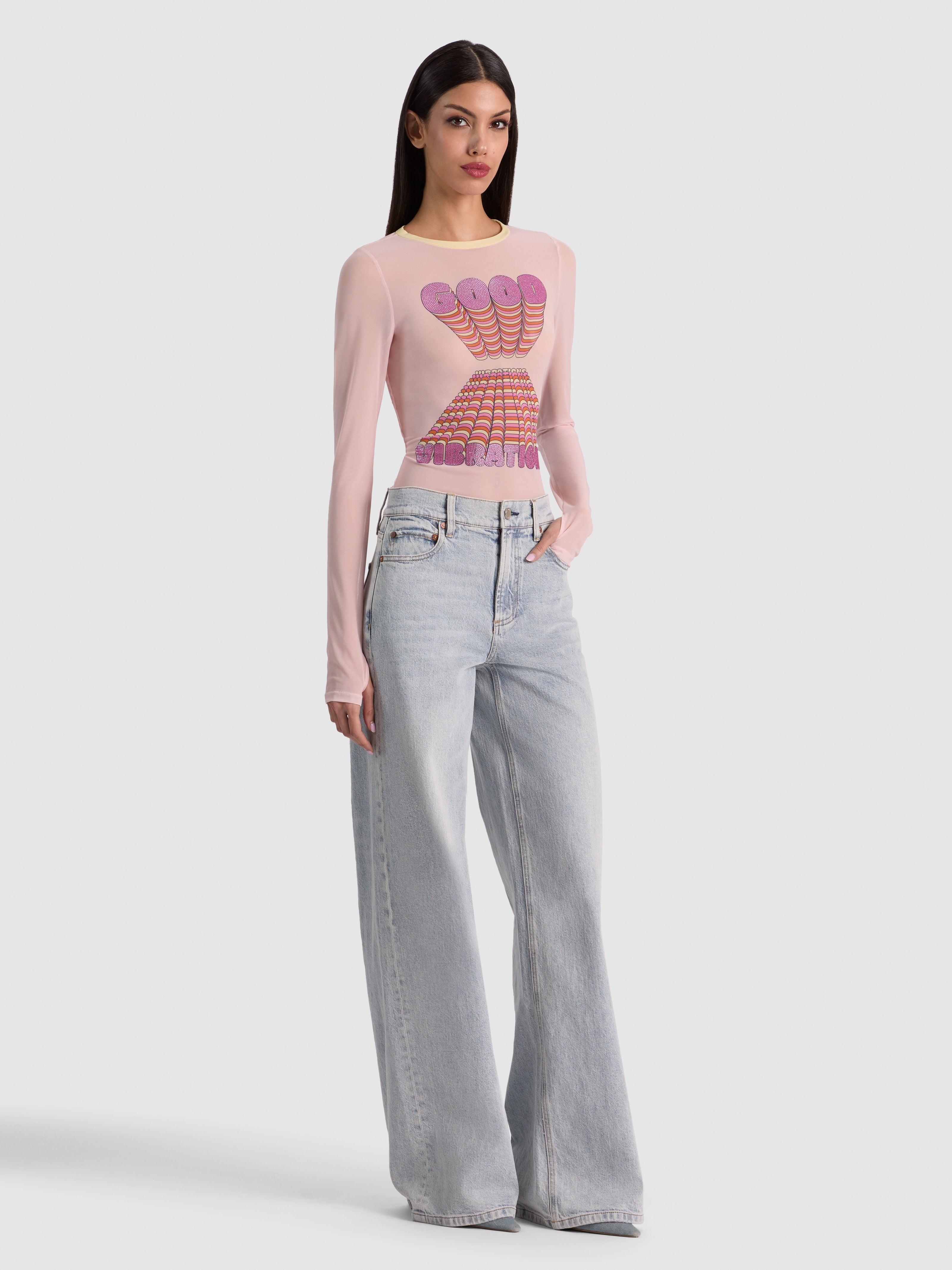DELAINA EMBELLISHED TOP-ALICE + OLIVIA