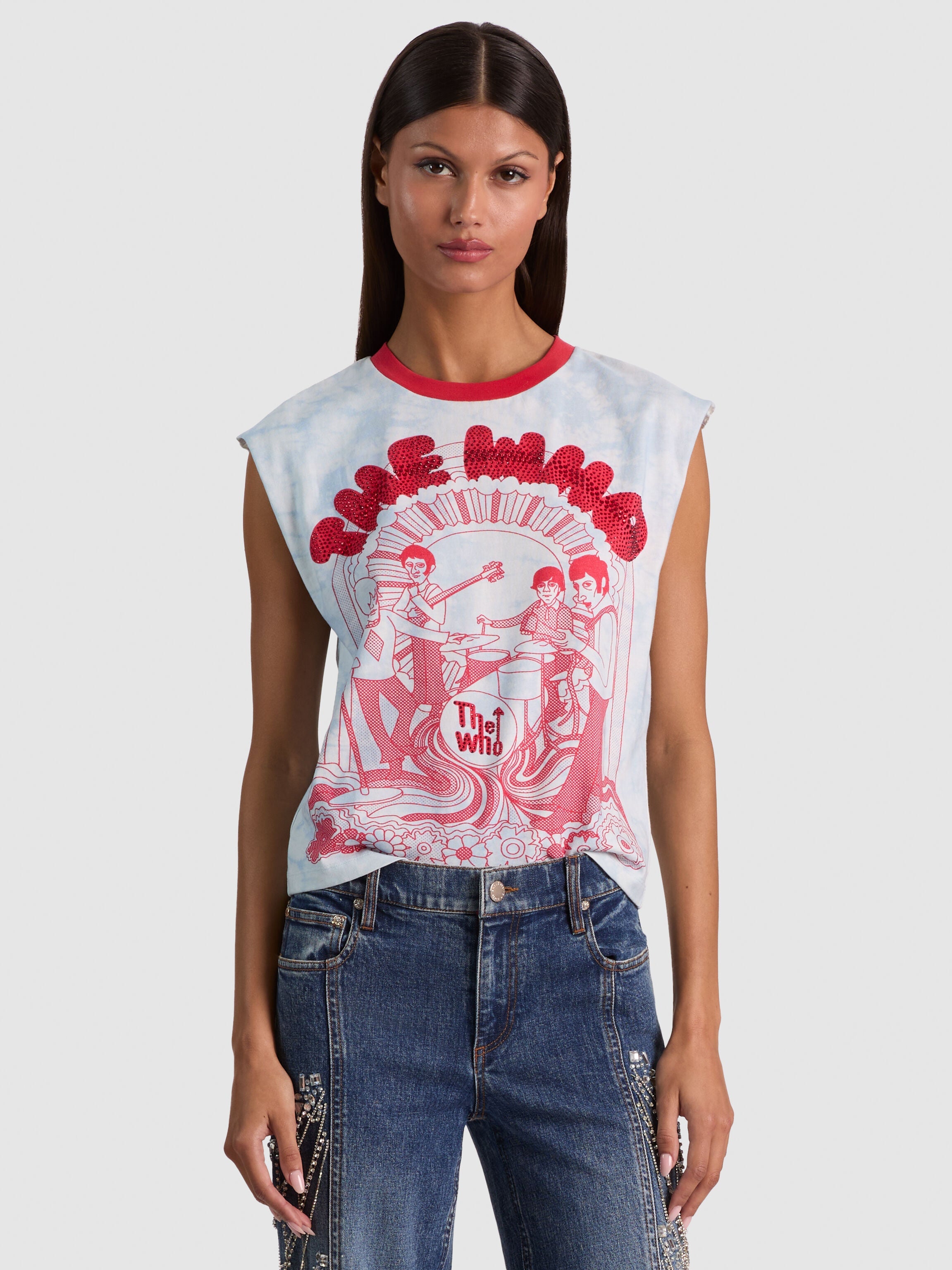 MICAH EMBELLISHED MUSCLE TANK-ALICE + OLIVIA