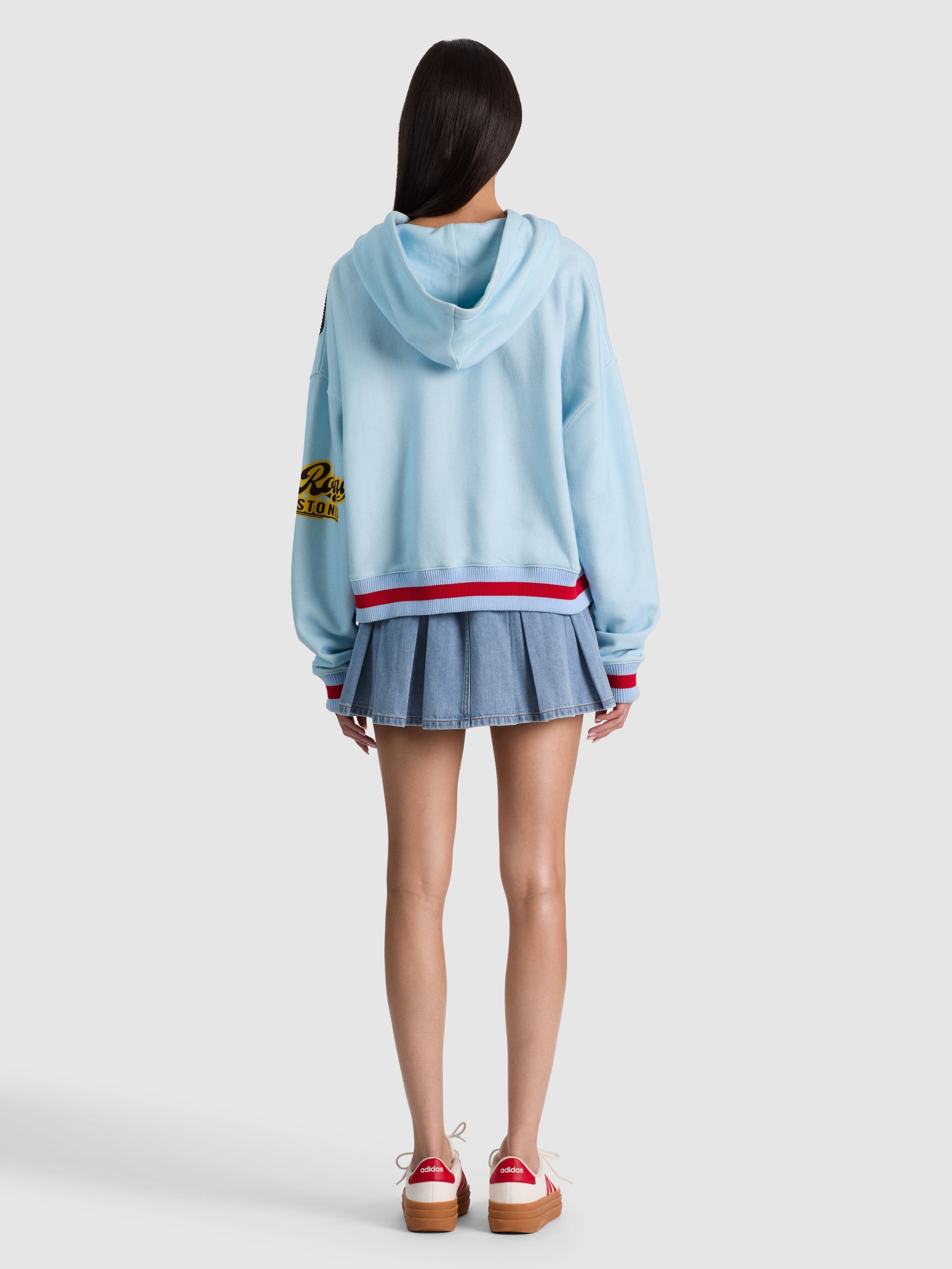 SUNNY EMBELLISHED CROPPED HOODIE-ALICE + OLIVIA