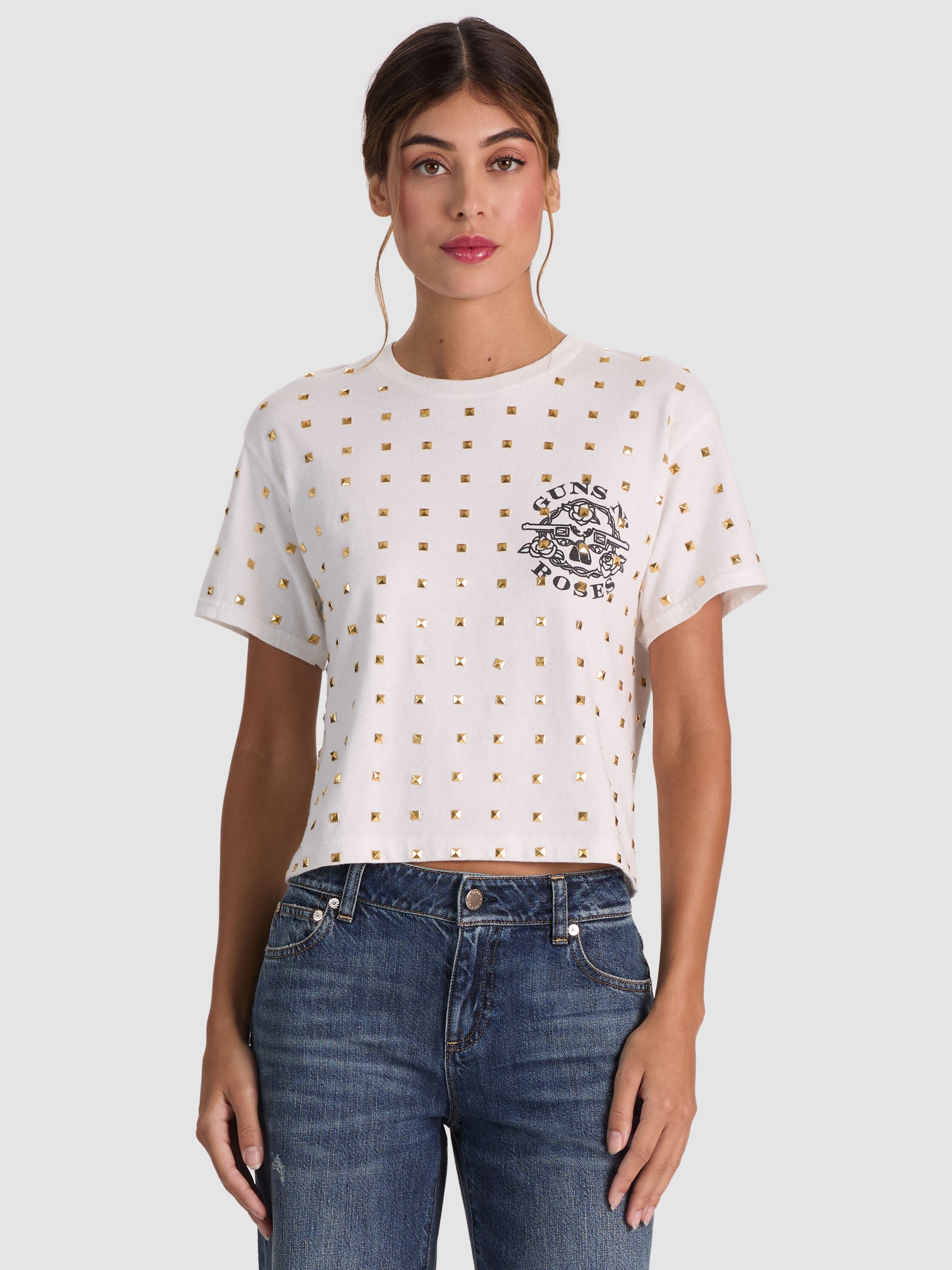 ALVERA STUDDED TEE-ALICE + OLIVIA