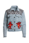 RUMOR EMBR BXY DISTRSD HEM JKT-ALICE + OLIVIA