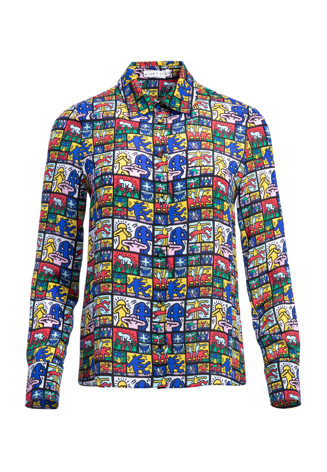 WILLA FEMINIST PLACKET TOP-ALICE + OLIVIA