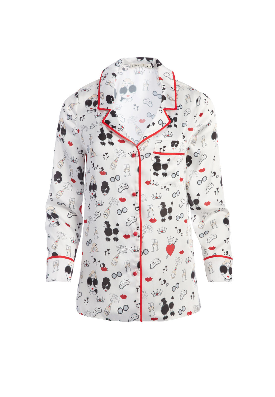 AO X MORGAN LANE KEIR PAJAMA TOP-ALICE + OLIVIA