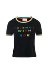 RYLYN EMBELL SLIM RINGER TEE-ALICE + OLIVIA