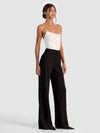 DYLAN HIGH WAISTED WIDE LEG PANT-ALICE + OLIVIA