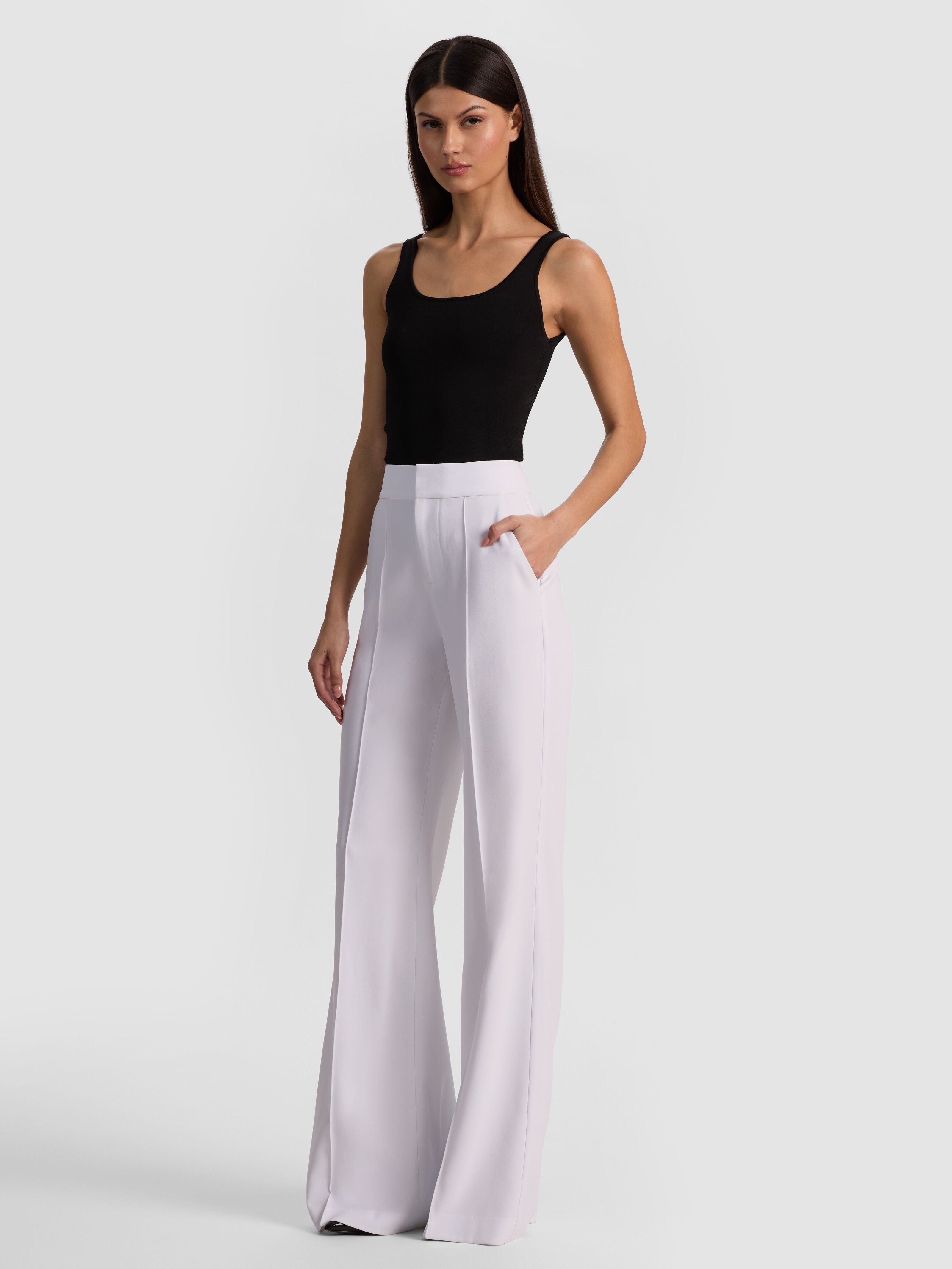 DYLAN HIGH WAISTED WIDE LEG PANT-ALICE + OLIVIA