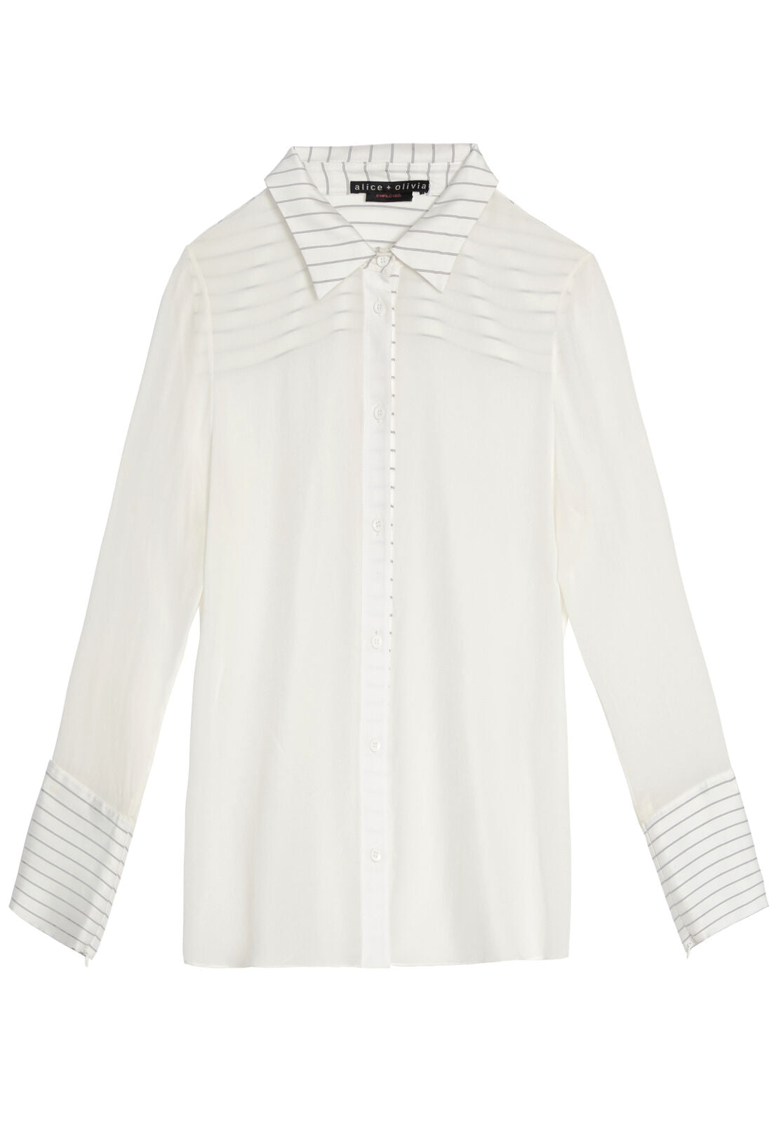 RUNIE BTN DWN W ZIP CUFFS-OFF WHITE/BLACK-ALICE + OLIVIA