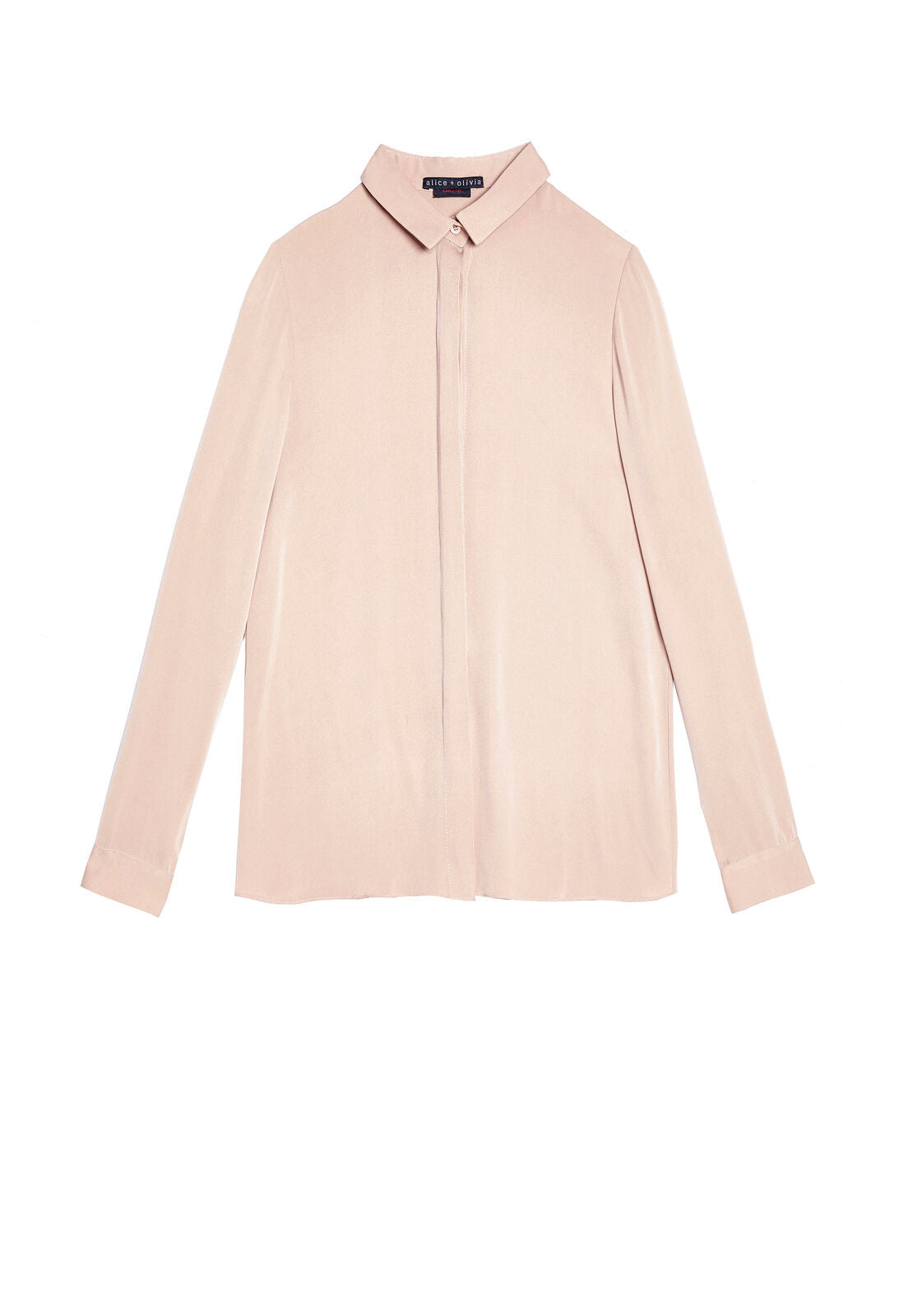 WILLA SMALL COLLAR PLKT TOP-ALICE + OLIVIA