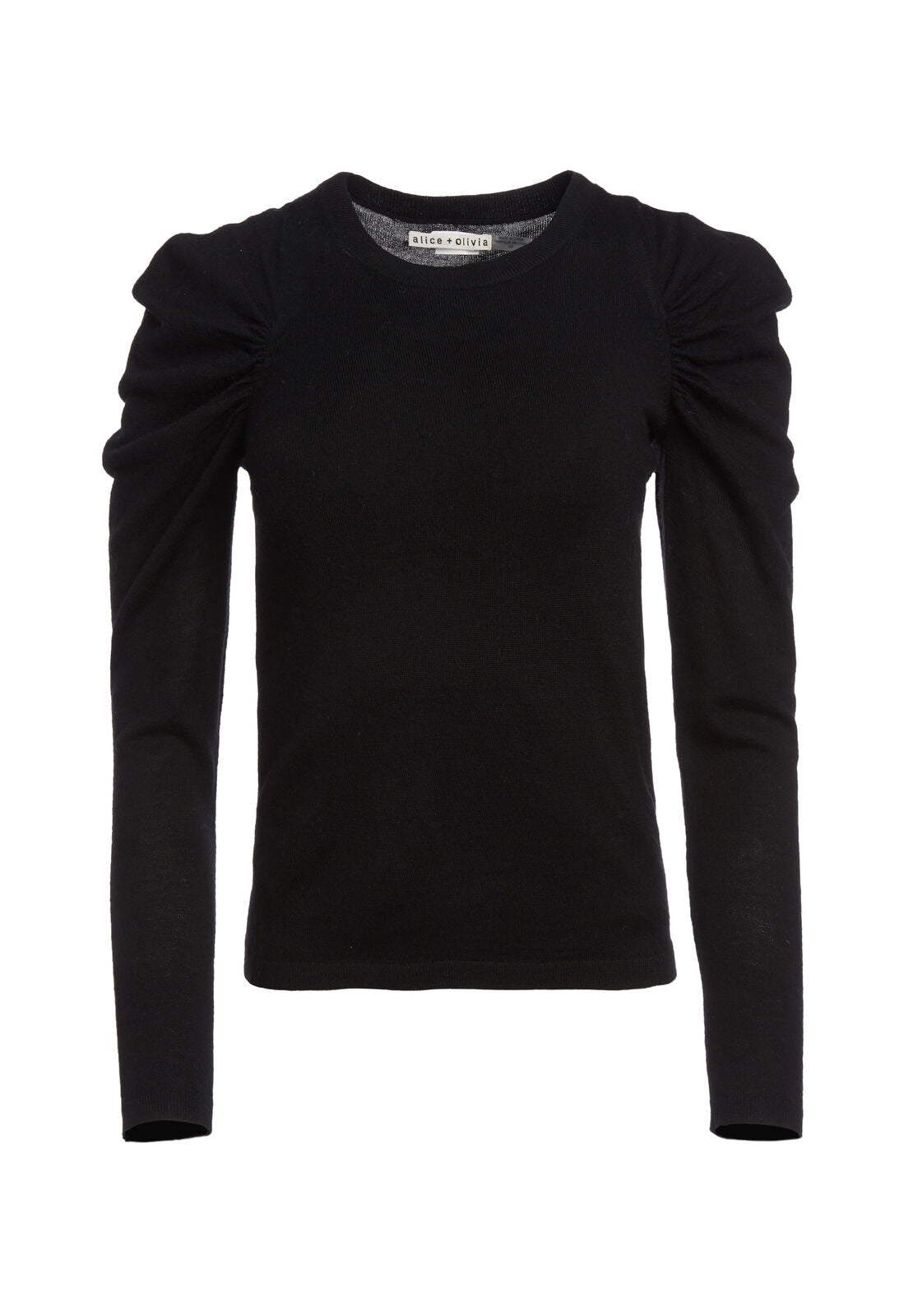 LIDIA GATHERED SLV CREW NK-ALICE + OLIVIA