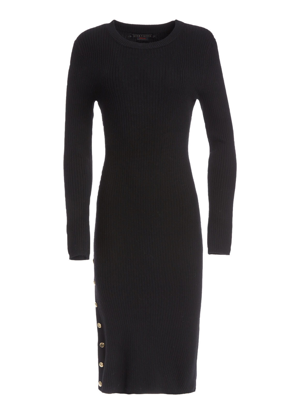 SELENA LS SIDE SLIT SWTR DRESS-ALICE + OLIVIA