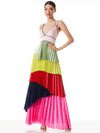 A+O X KIDSUPER MAISIE PLEATED ASYMMETRICAL MAXI DRESS-ALICE + OLIVIA
