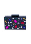 CHUNKY STONES LUCITE CLUTCH-ALICE + OLIVIA