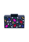 CHUNKY STONES LUCITE CLUTCH-ALICE + OLIVIA