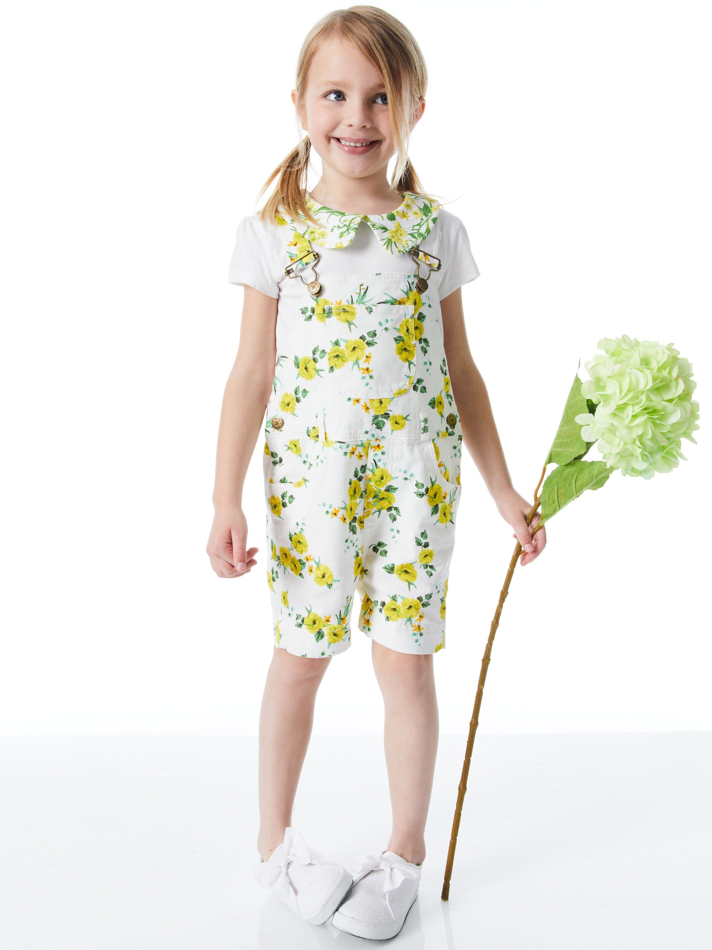 A+O x DOTTY DUNGAREES OVERALL SHORTS-ALICE + OLIVIA