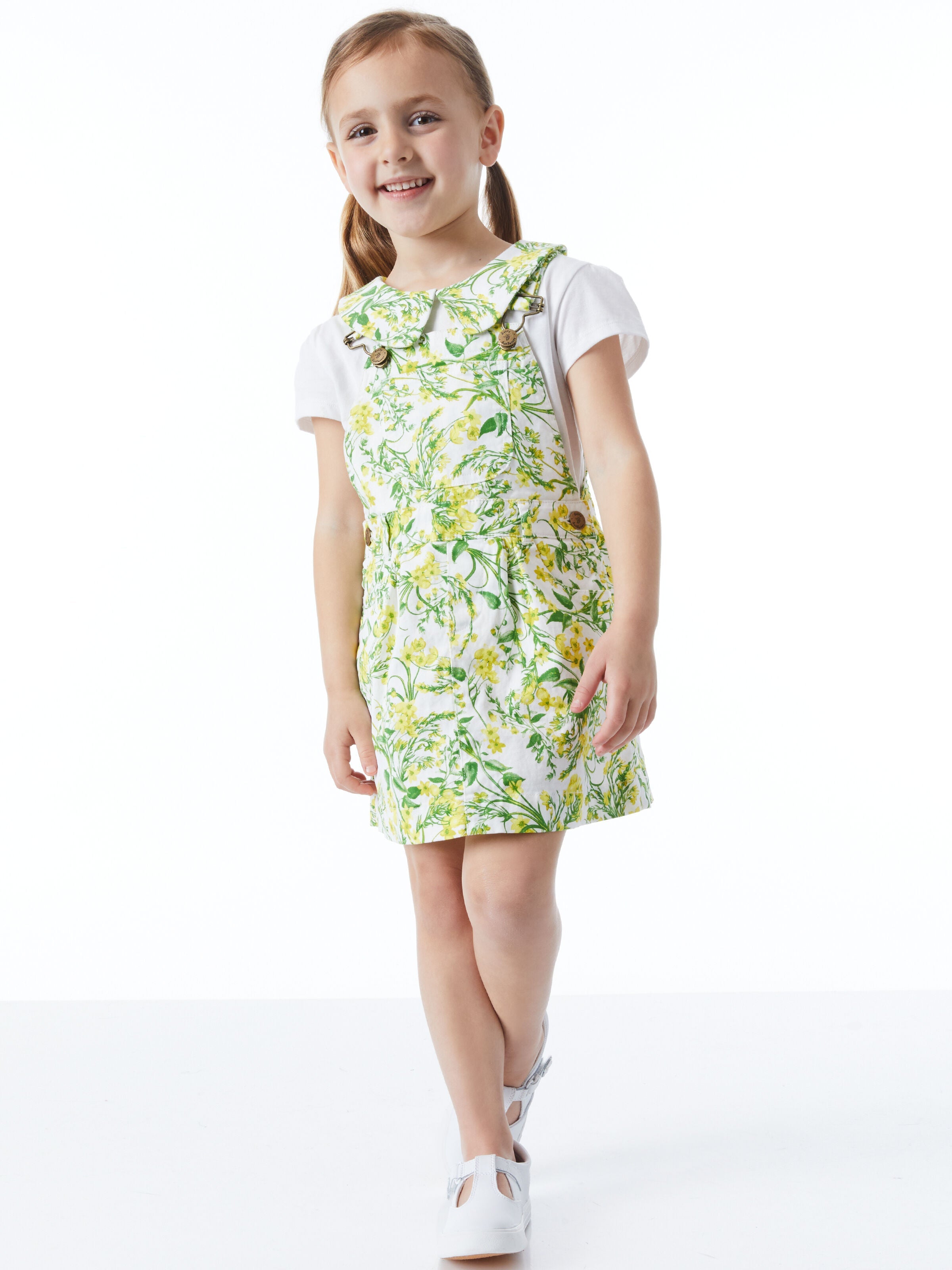 A+O x DOTTY DUNGAREES OVERALL DRESS-ALICE + OLIVIA