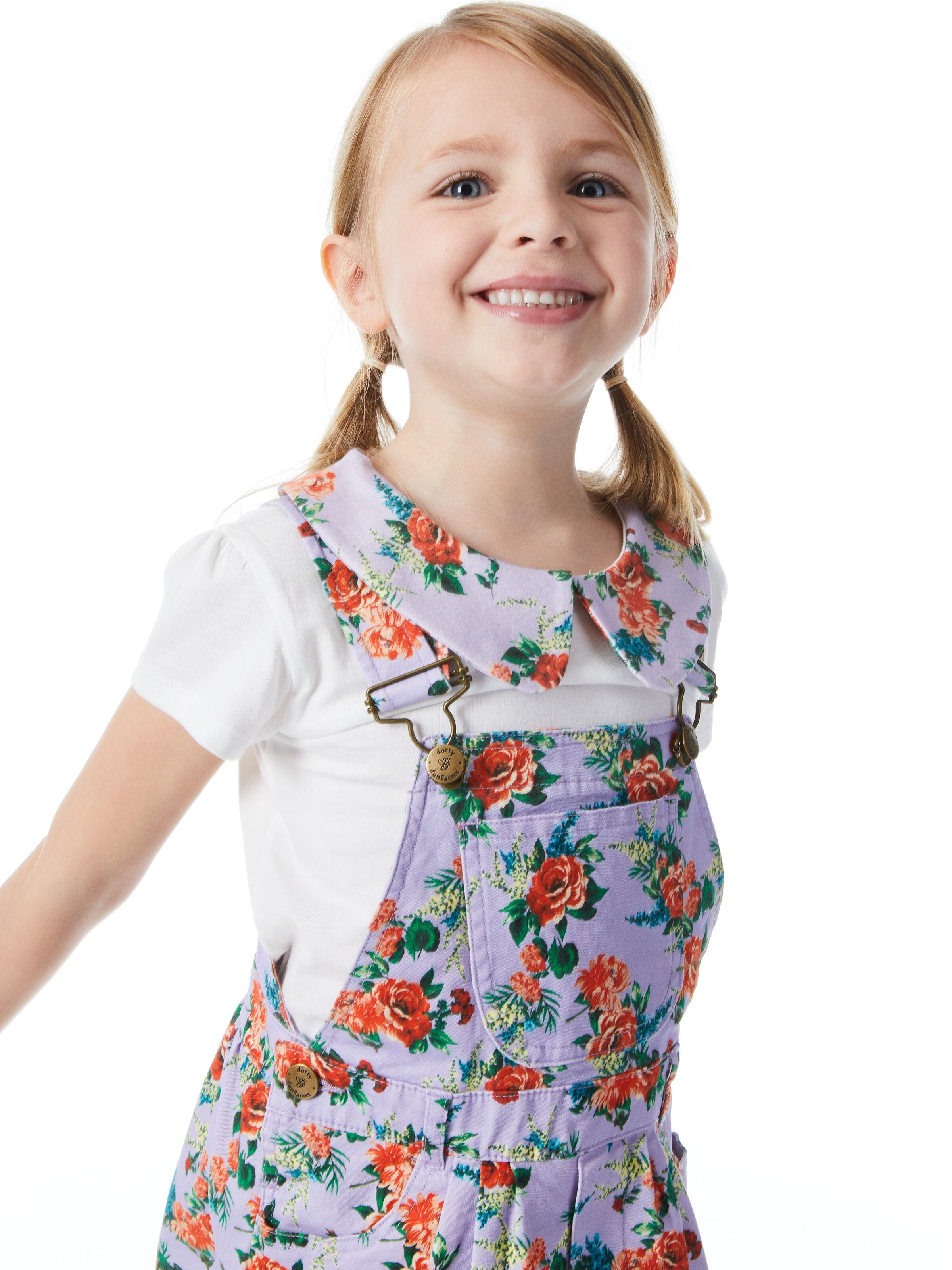 A+O x DOTTY DUNGAREES PETER PAN COLLAR TOP-ALICE + OLIVIA