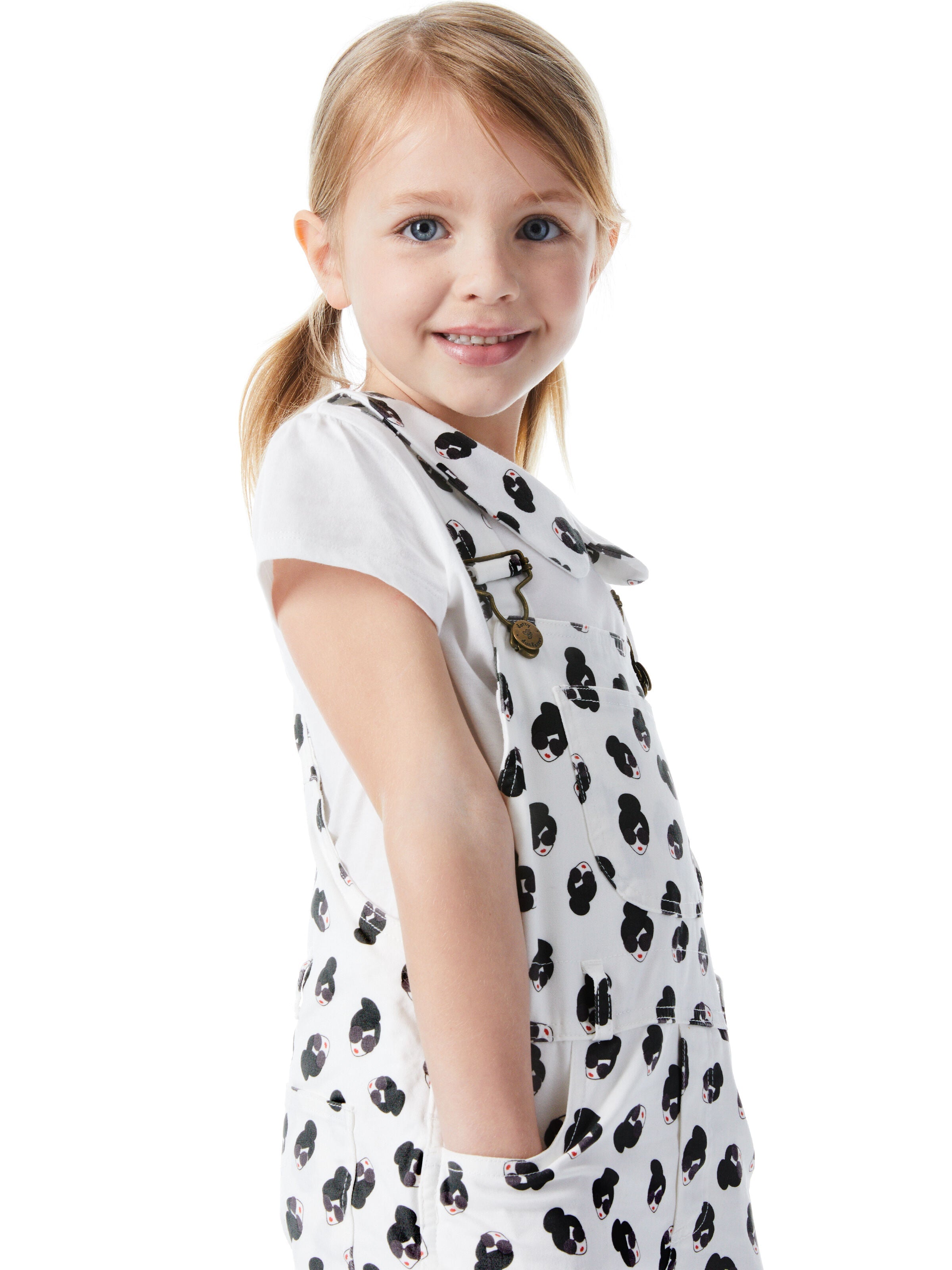 A+O x DOTTY DUNGAREES PETER PAN COLLAR TOP-ALICE + OLIVIA
