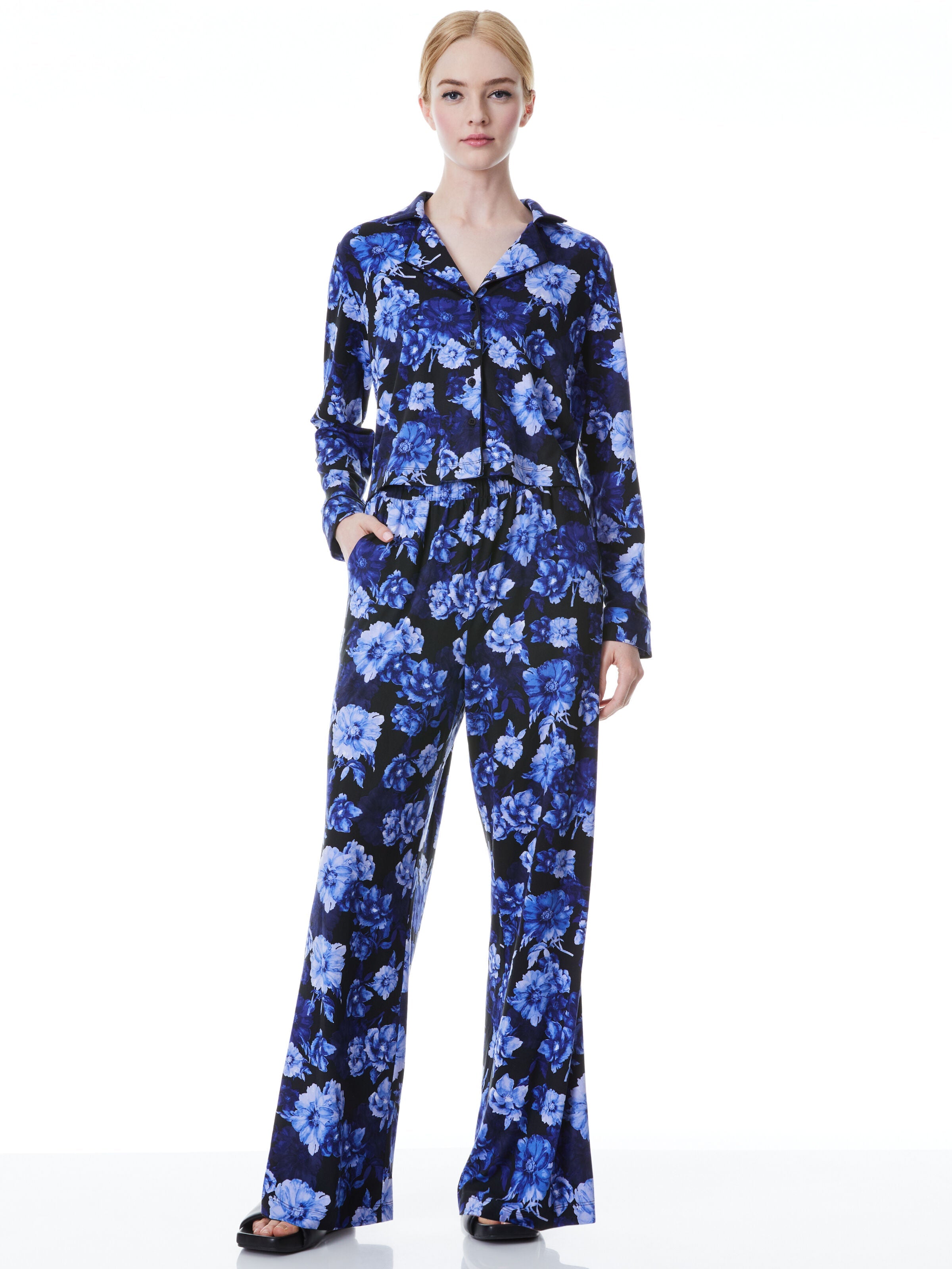 A+O X MASONGREY RILEY PJ SET-DREAM FLORAL ROYALTY-ALICE + OLIVIA