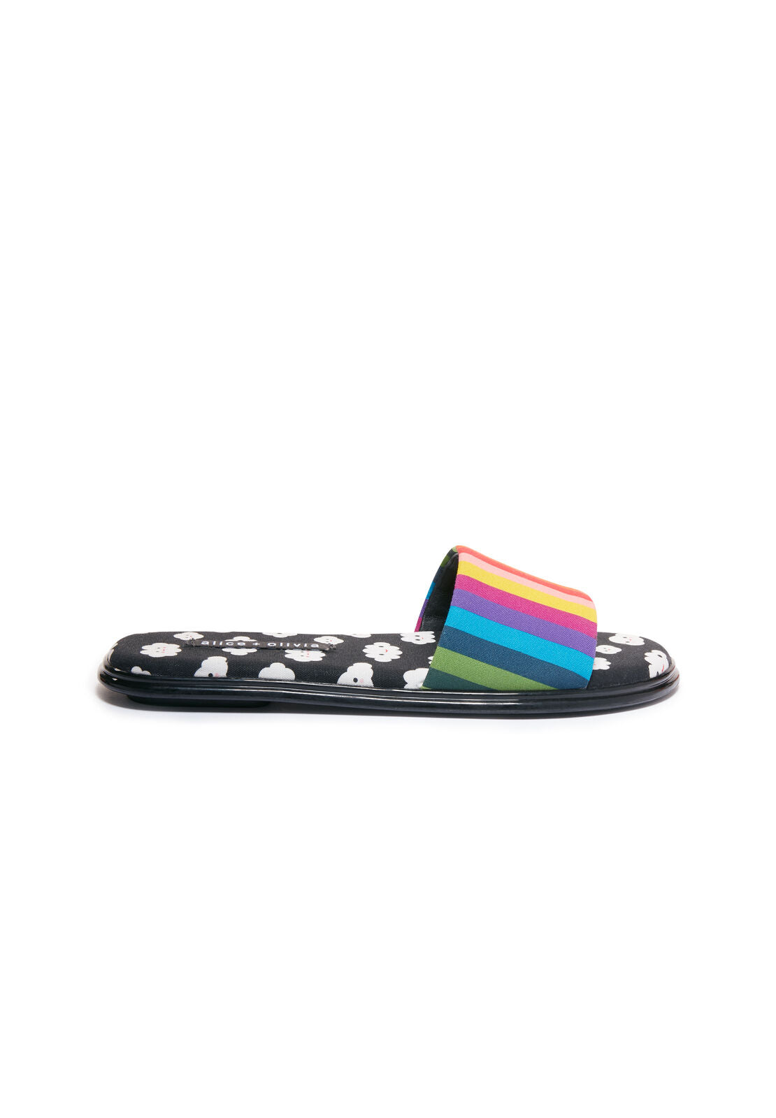 AO X FRIENDSWITHYOU TALEEN SLIDE-RAINBOW STRIPE/CLOUDS-ALICE + OLIVIA